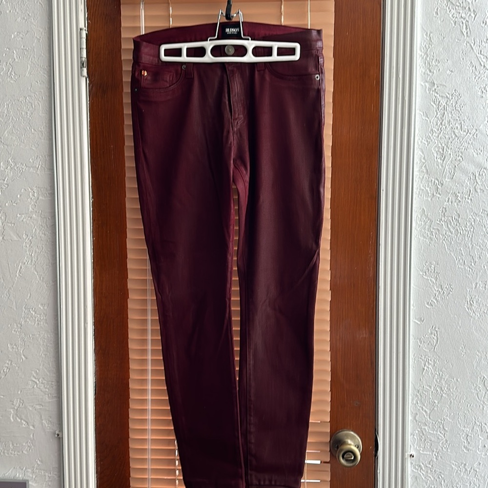 Hudson jeans size 29 with leather shine look